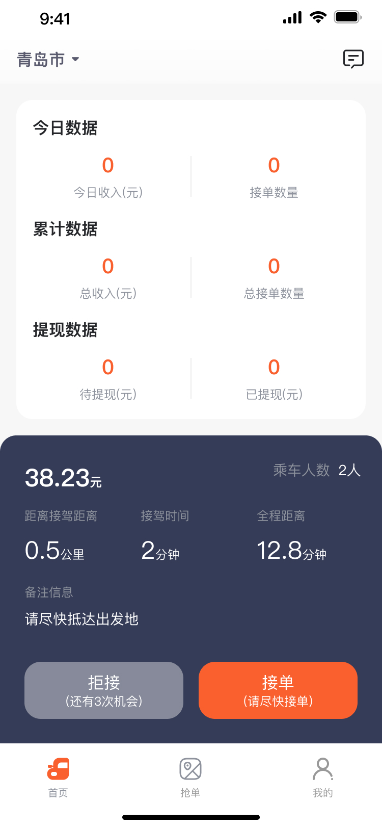 沃德打车系统车型选择界面